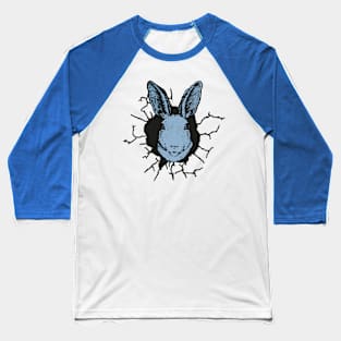 Rabbit cracked wall Baseball T-Shirt